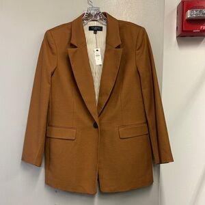 Talbots Brown Single-Button Tailored Blazer